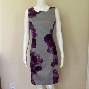 Elegant Purple Floral Dress